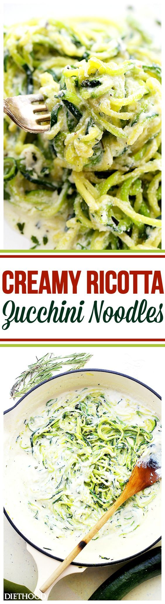 Creamy Ricotta Zucchini Noodles