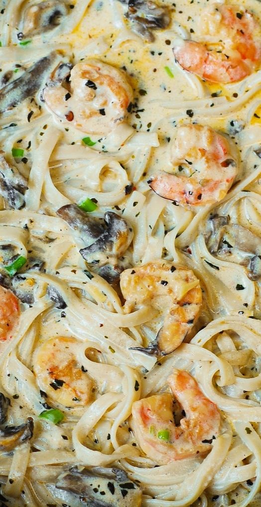 Creamy Shrimp and Mushroom Pasta