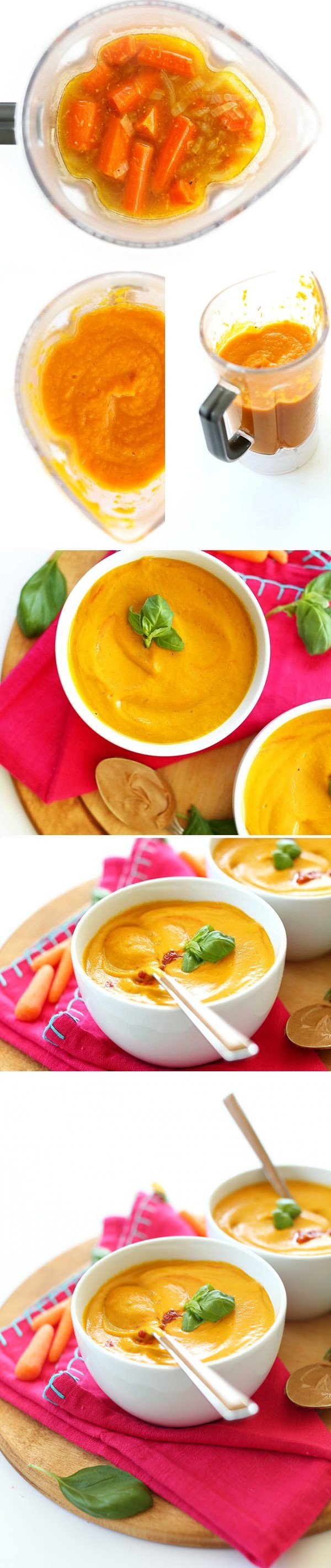 Creamy Thai Carrot Soup with Basil