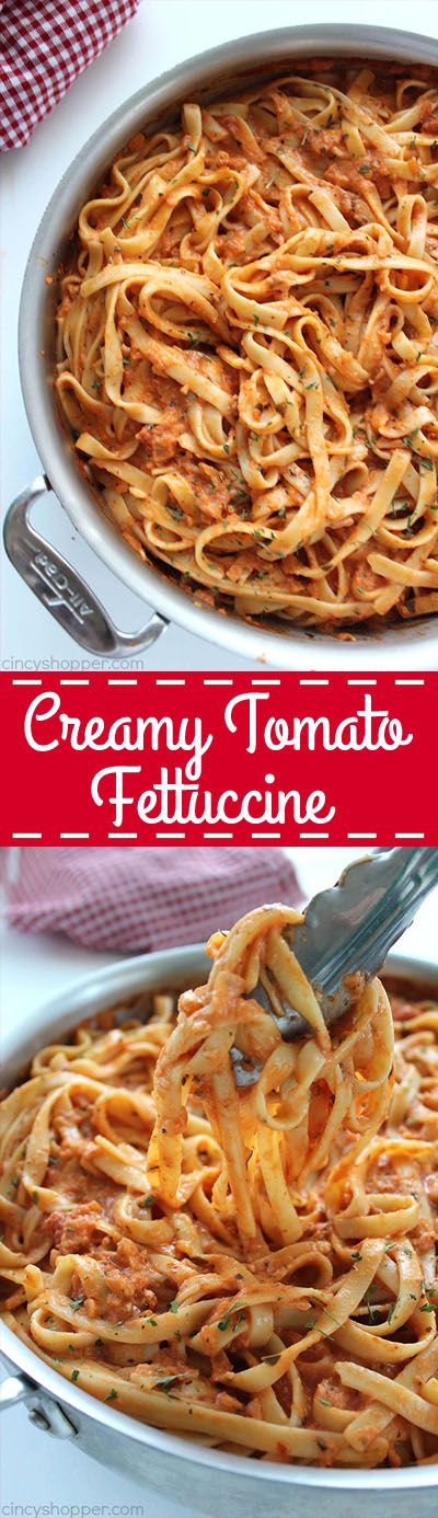 Creamy Tomato Fettuccine