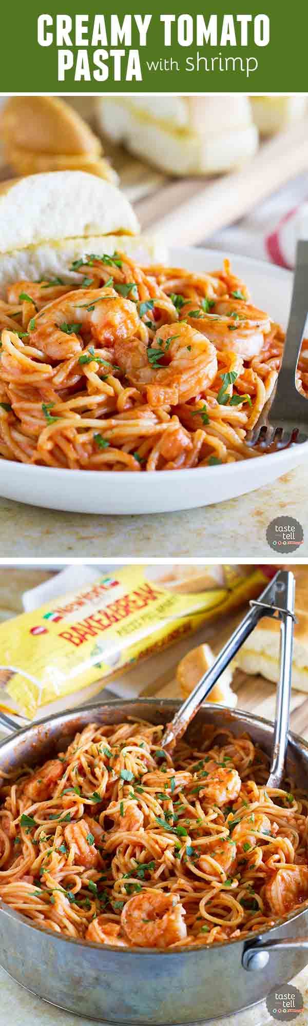 Creamy Tomato Pasta with Shrimp