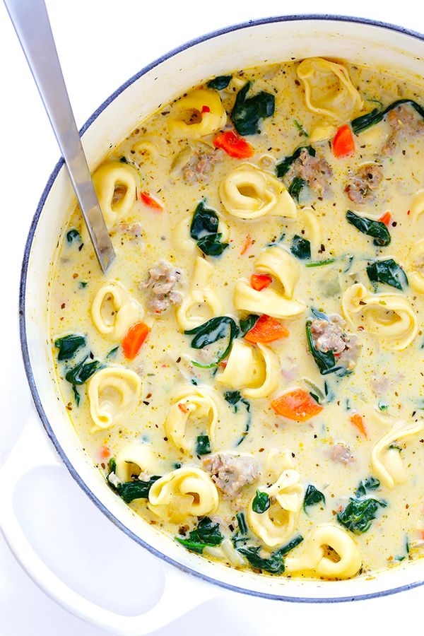 Creamy Tortellini and Sausage Soup