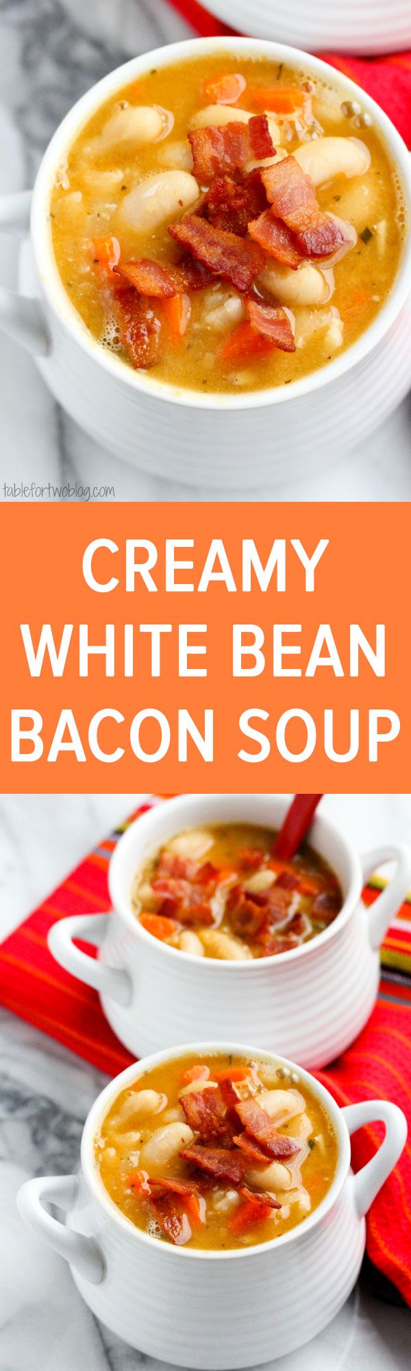 Creamy White Bean and Bacon Soup