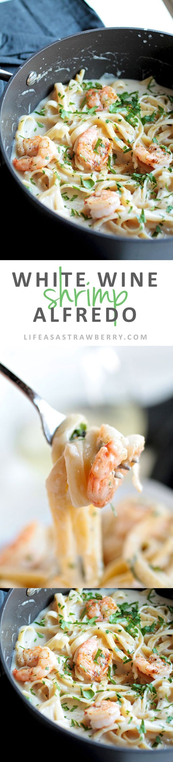 Creamy White Wine Shrimp Alfredo