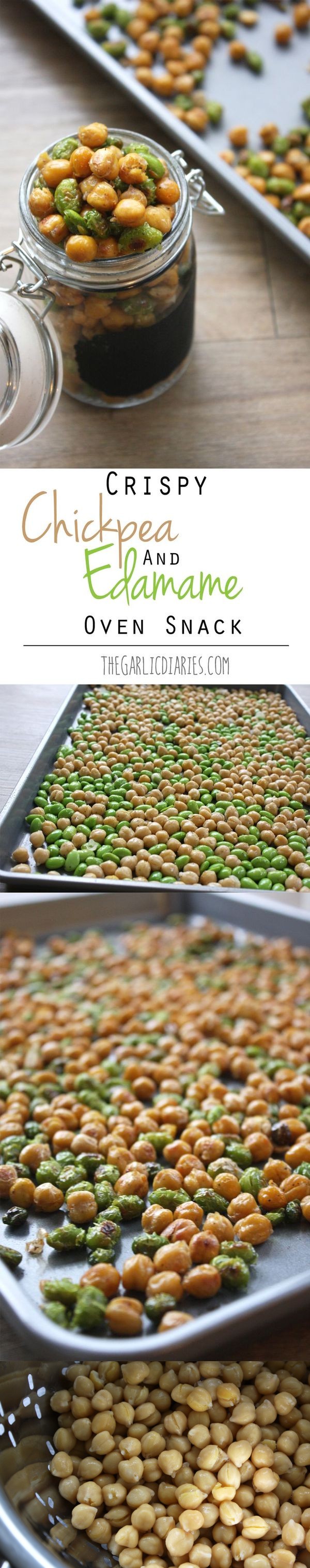 Cripsy Chickpea and Edamame Oven Snack