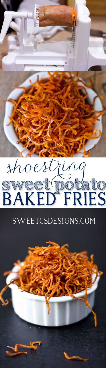 Crispy Baked Shoestring Sweet Potato Fries