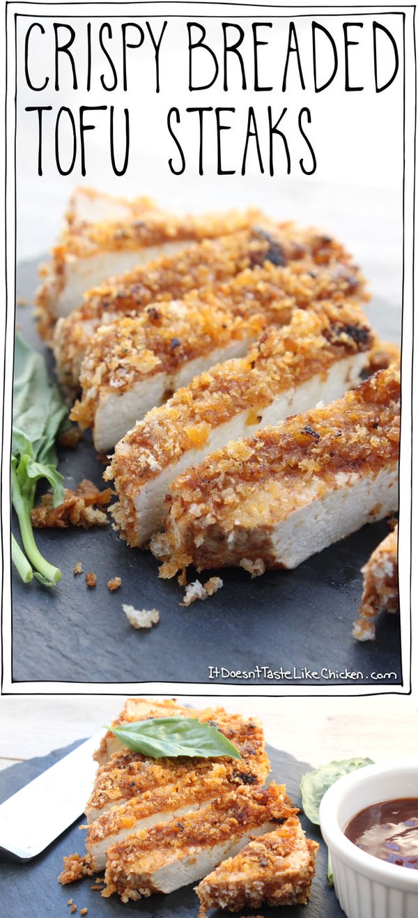 Crispy Breaded Tofu Steaks