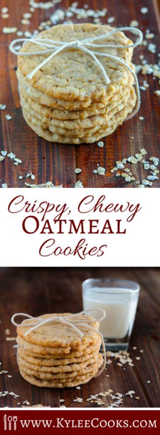 Crispy Chewy Oatmeal Cookies