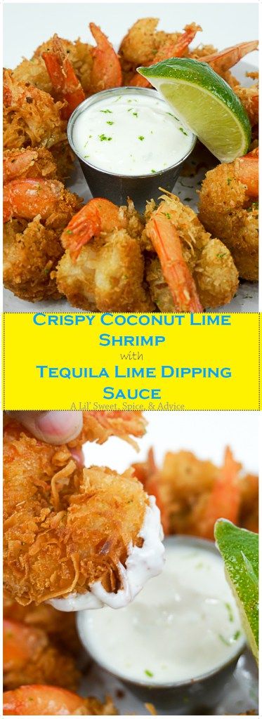 Crispy Coconut Lime Shrimp with Tequila Lime Dipping SauceCoconut Lime Shrimp