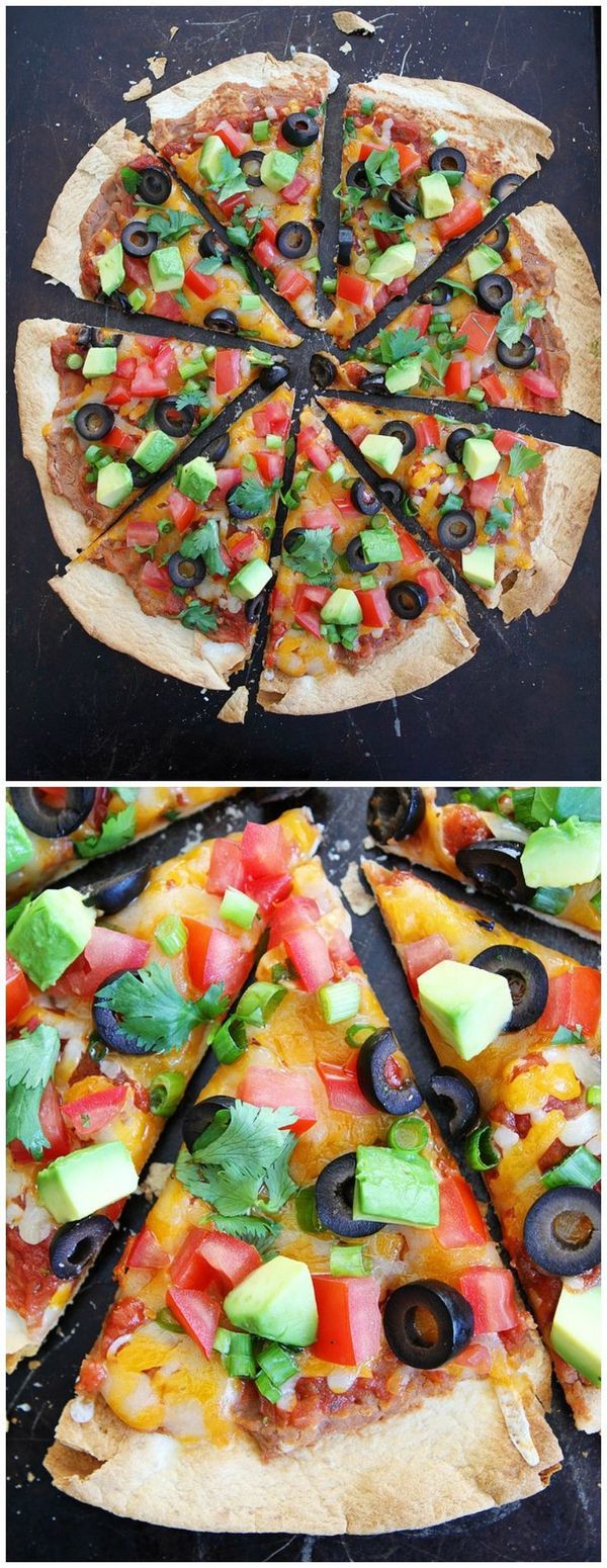 Crispy Mexican Tortilla Pizza