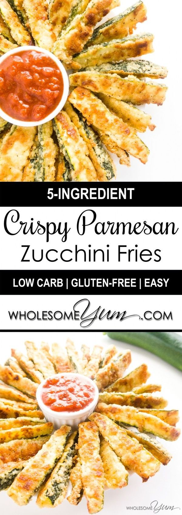 Crispy Parmesan Zucchini Fries (Low Carb, Gluten-free