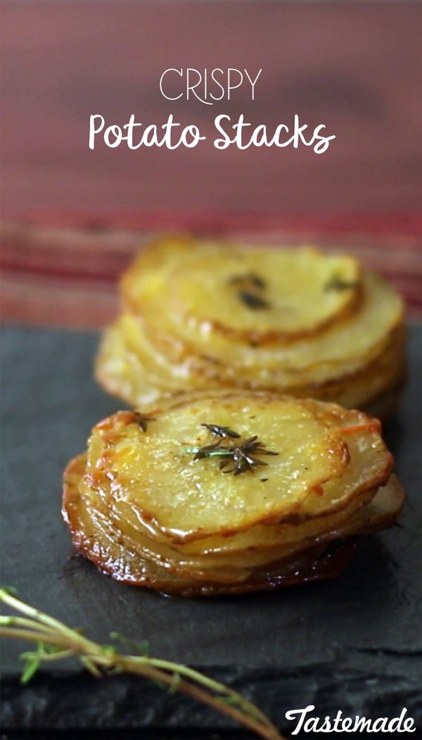 Crispy Potato and Parmesan Stacks