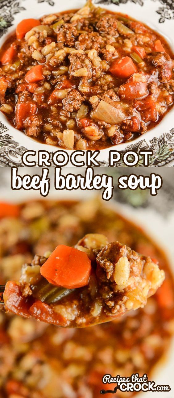 Crock Pot Beef Barley Soup