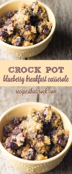 Crock Pot Blueberry Breakfast Casserole