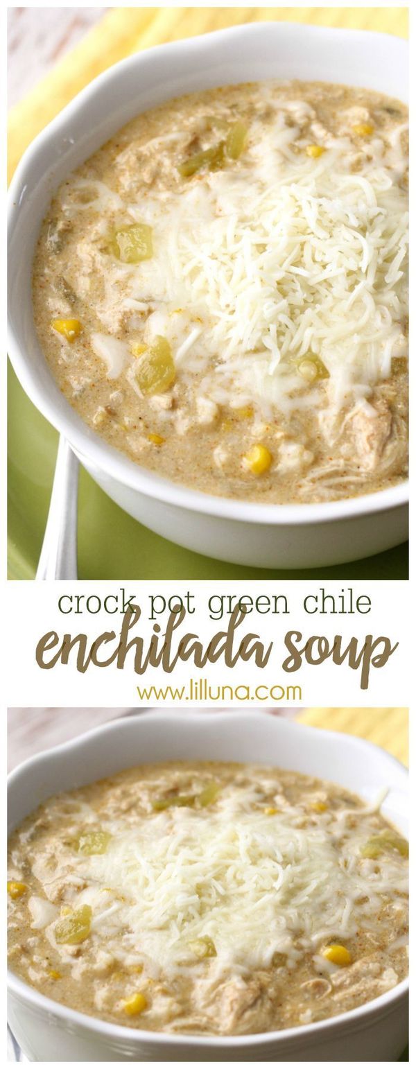 Crock Pot Green Chile Enchilada Soup