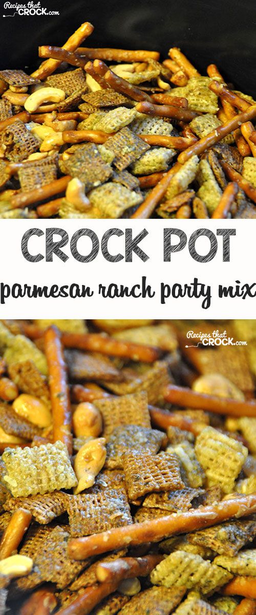 Crock Pot Parmesan Ranch Party Mix