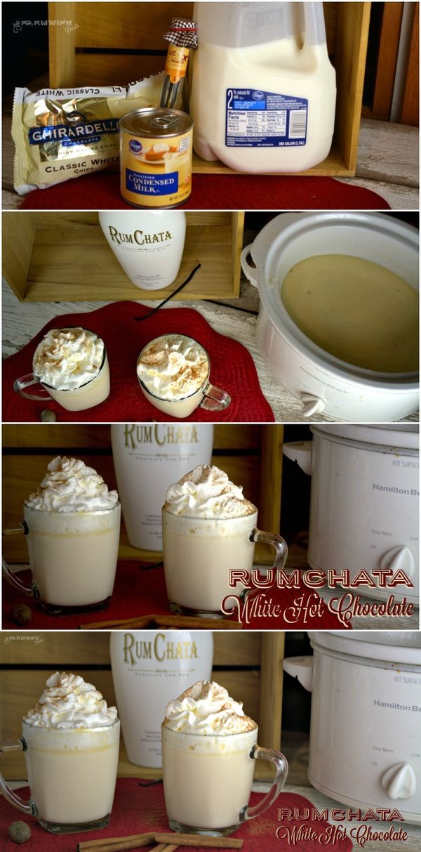 Crock Pot RumChata White Hot Chocolate