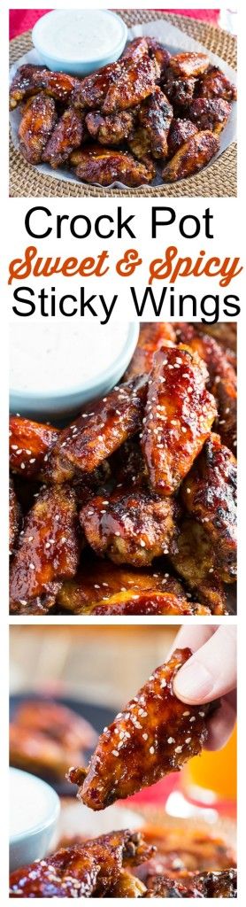 Crock Pot Sweet and Spicy Sticky Wings