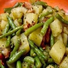 Crockpot Ham, Green Beans and Potatoes