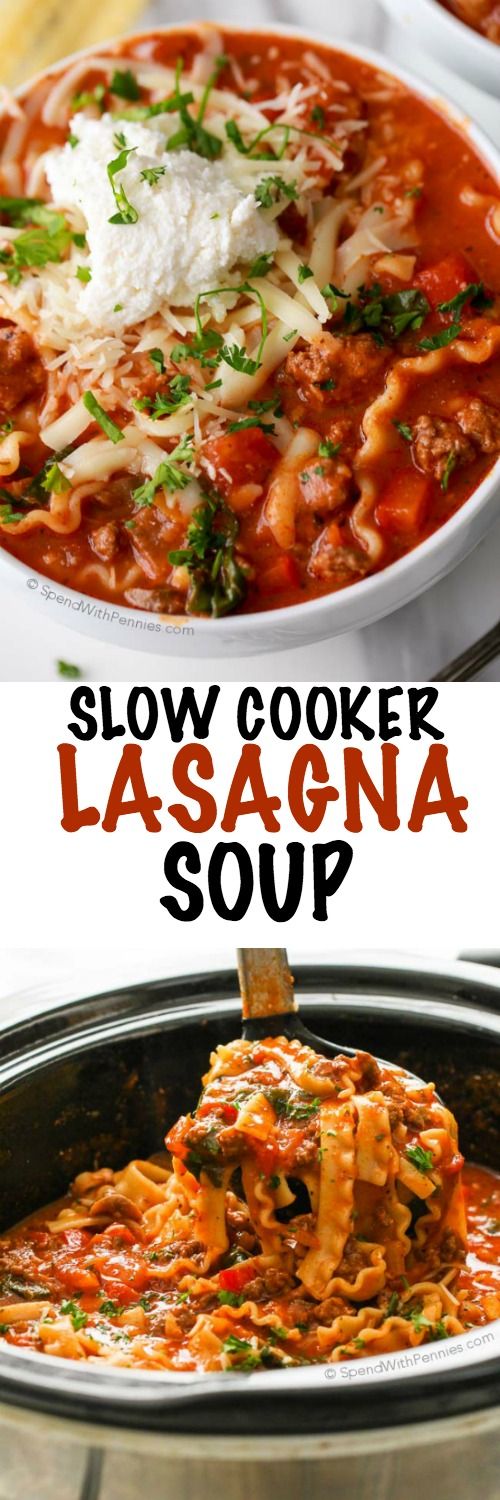 CrockPot Lasagna Soup