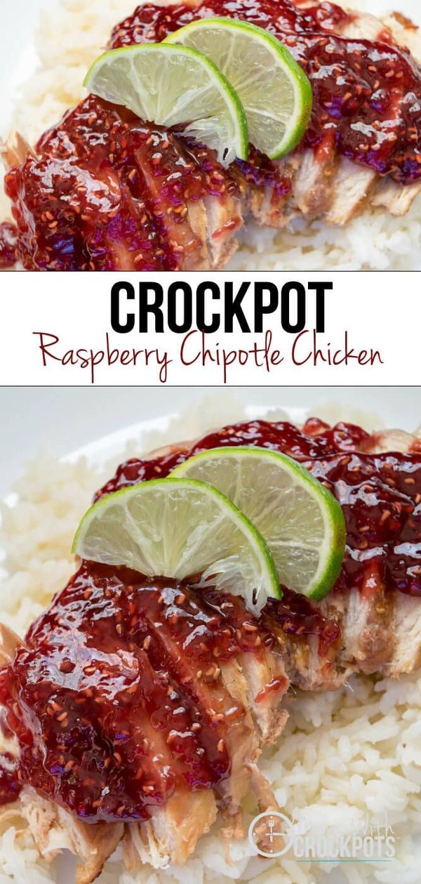 Crockpot Raspberry Chipotle Chicken