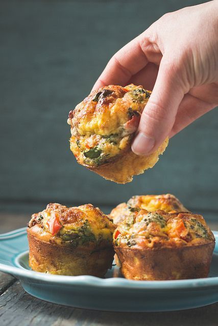 Crustless Mini Quiche (single serving breakfast muffins