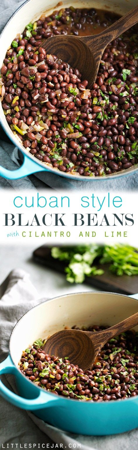 Cuban Black Beans with Cilantro and Lime