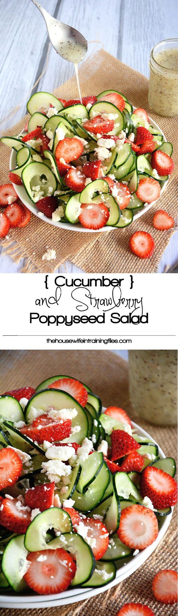 Cucumber & Strawberry Poppyseed Salad