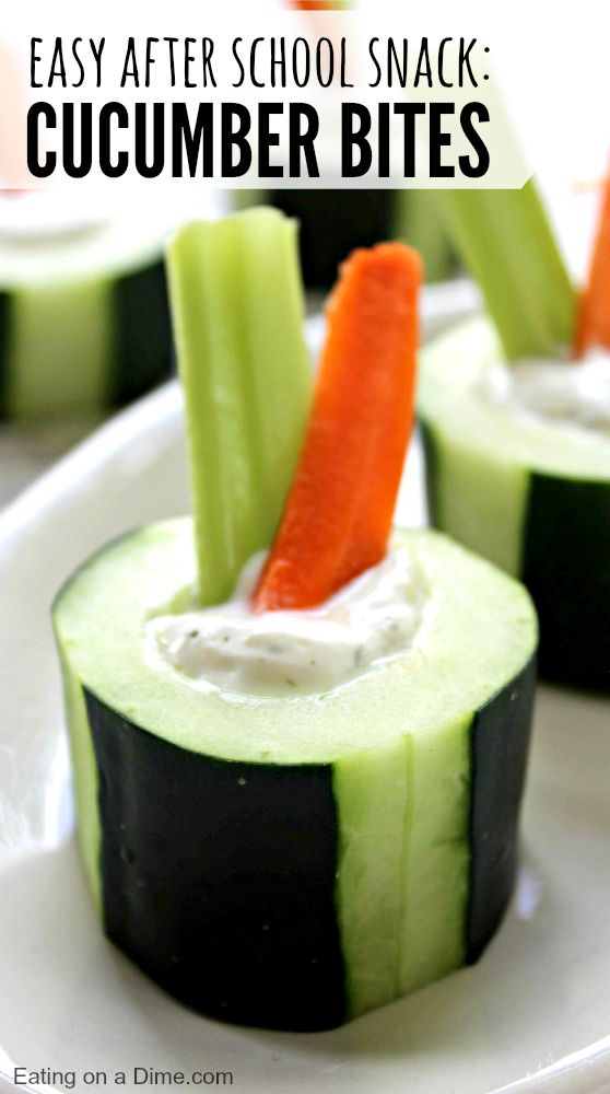 Cucumber Bites - easy after school snack