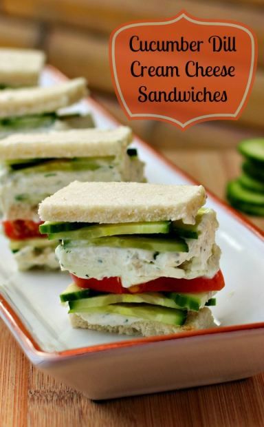 Cucumber Dill Cream Cheese Sandwiches