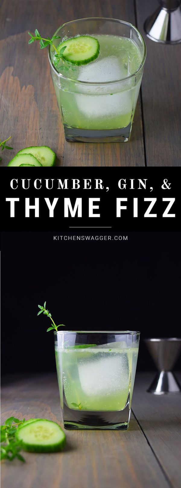 Cucumber, Gin, and Thyme Fizz