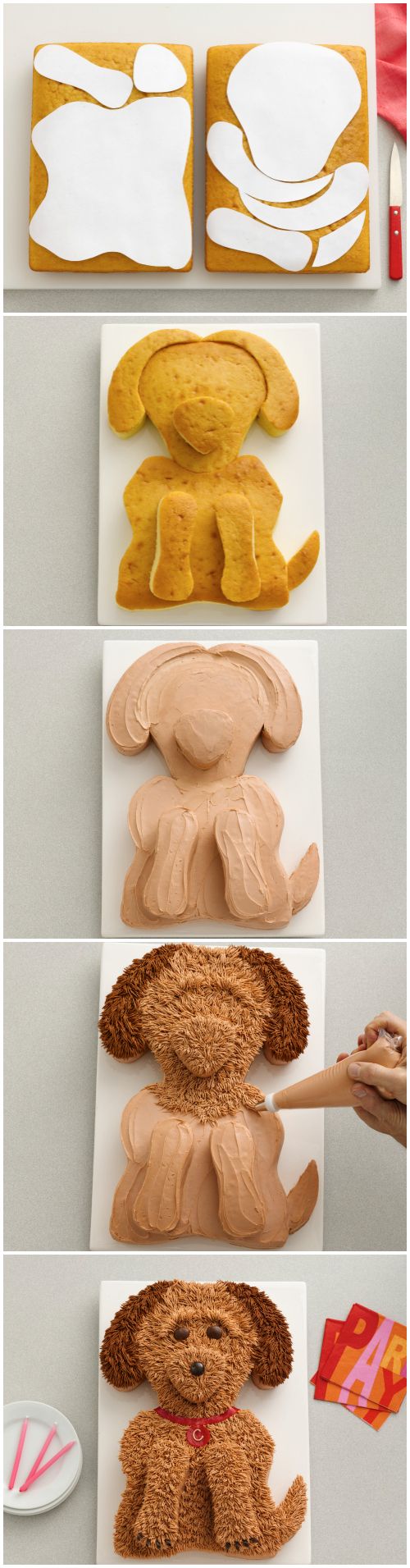 Cute Golden Doodle Dog Cake