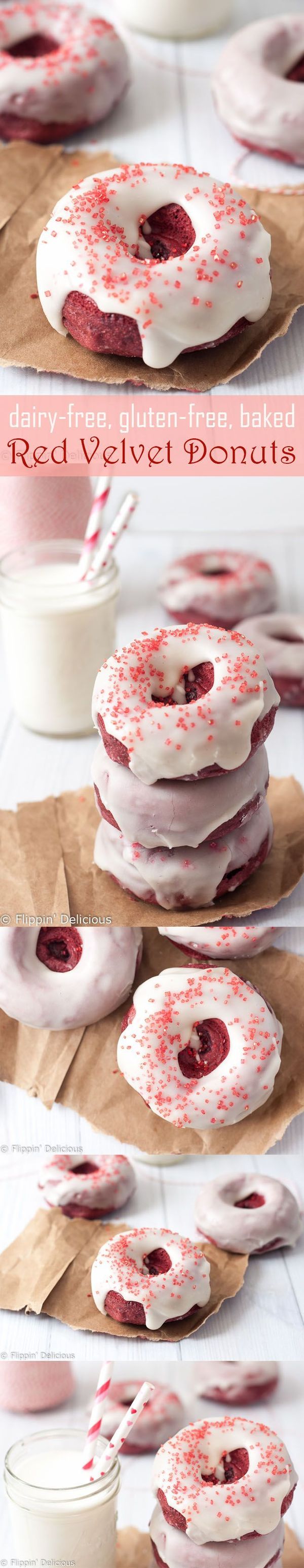 Dairy Free Gluten Free Baked Red Velvet Donut