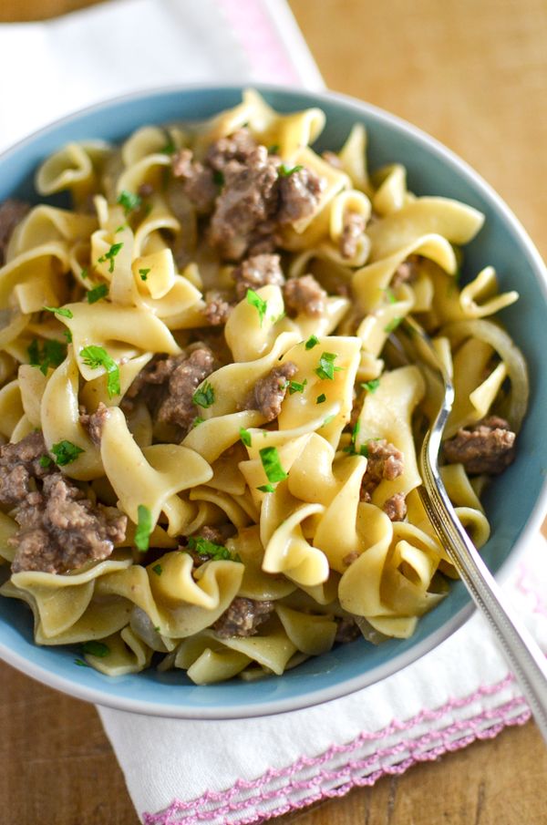 (Dairy Free Ground Beef Stroganoff