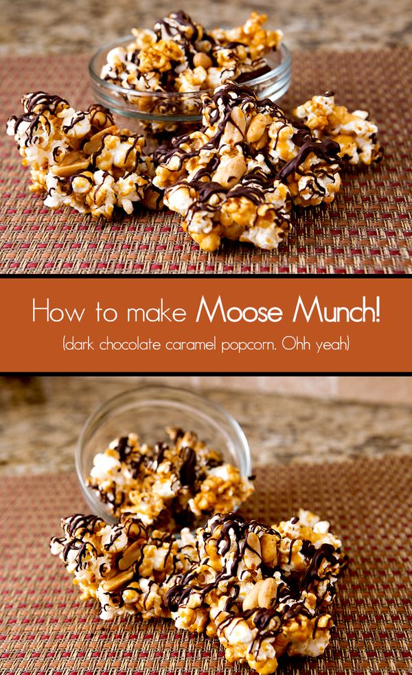 Dark Chocolate Caramel Popcorn (Moose Munch Copycat