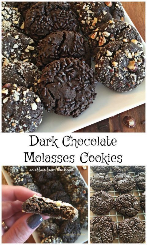 Dark Chocolate Molasses Cookies