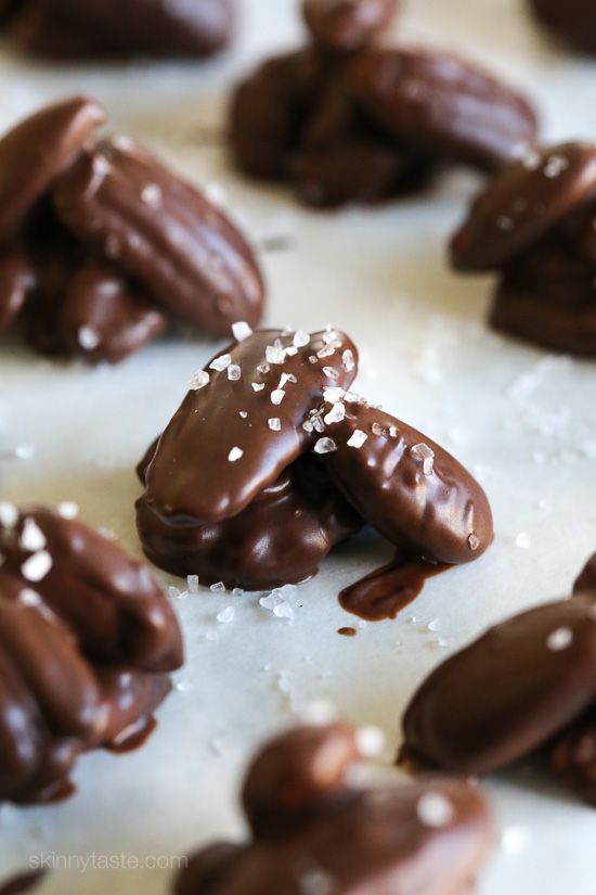 Dark Chocolate Nut Clusters with Sea Salt