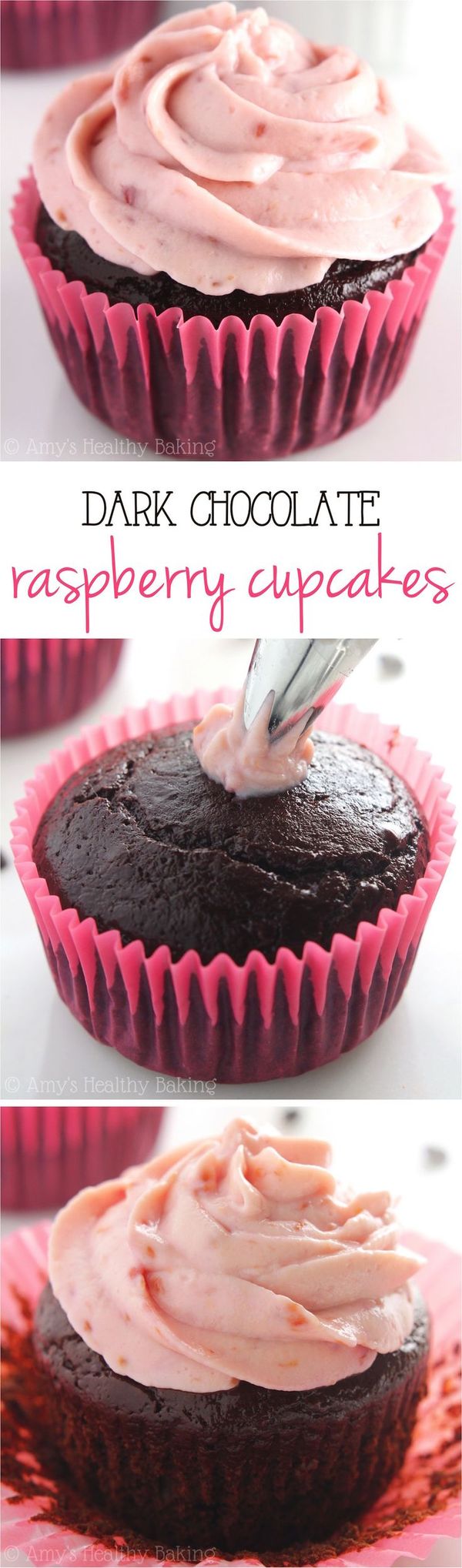 Dark Chocolate Raspberry Cupcakes