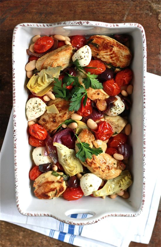 Dinner tonight: mediterranean baked chicken