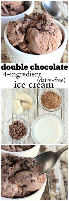 Double Chocolate 4-Ingredient (Dairy-Free Ice Cream