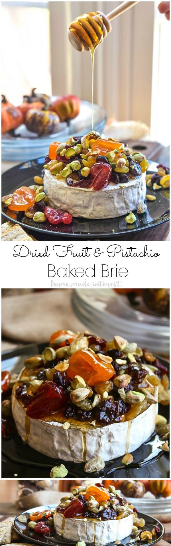 Dried Fruit and Pistachio Baked Brie