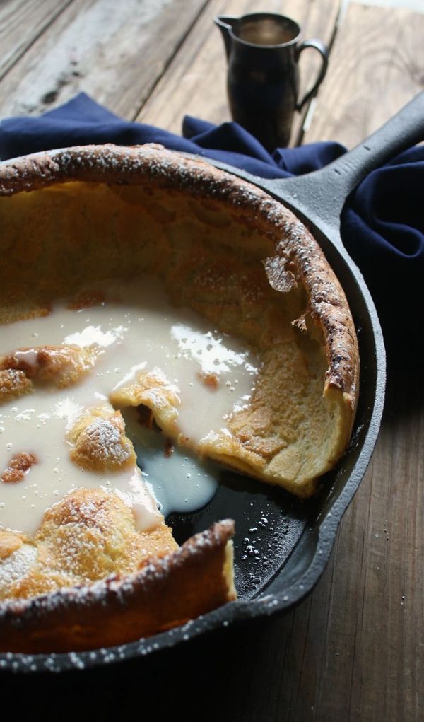 Dutch Baby with Warm Vanilla Sauce