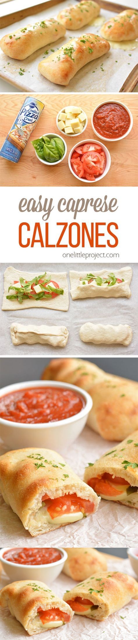 Easy Caprese Calzones