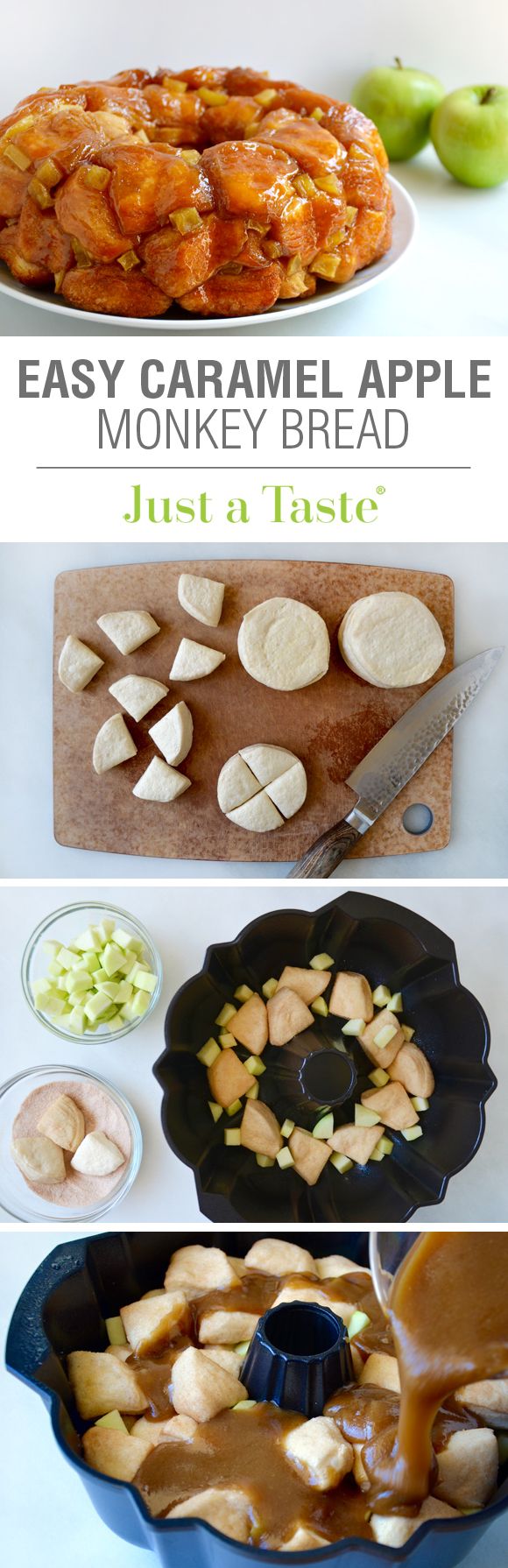 Easy Caramel Apple Monkey Bread