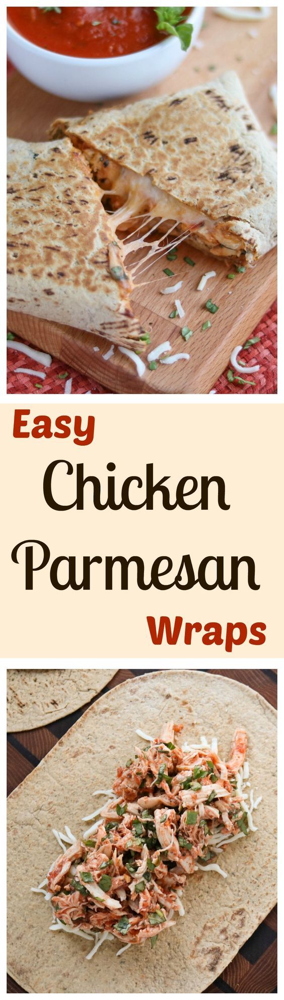 Easy Chicken Parmesan Wraps