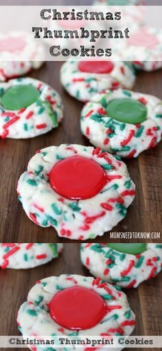 Easy Christmas Thumbprint Cookies