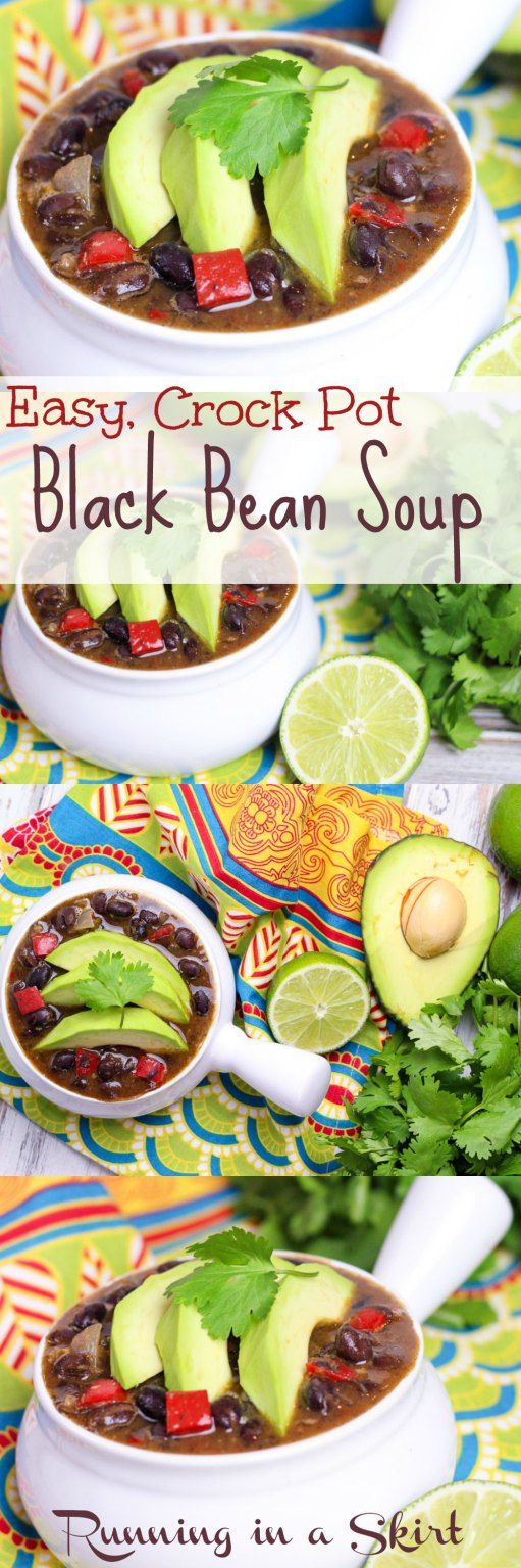 Easy Crock Pot Black Bean Soup