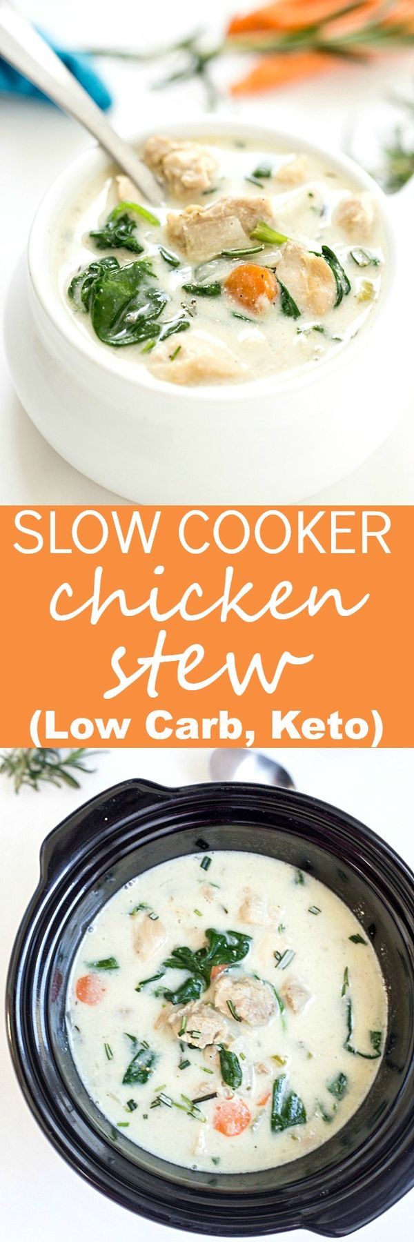 Easy Crockpot Chicken Stew (Low Carb, Keto