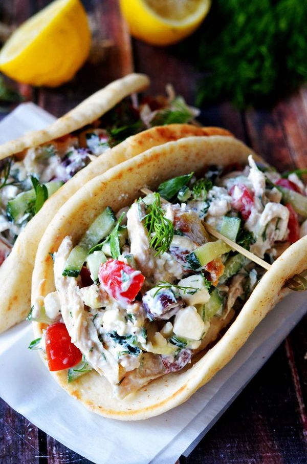 Easy Greek Tzatziki Chicken Salad