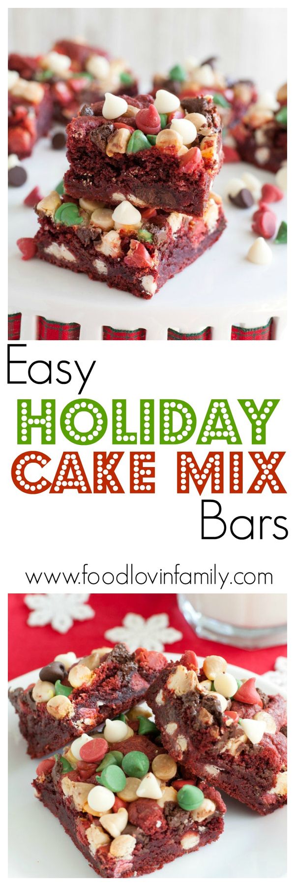 Easy Holiday Cake Mix Bars